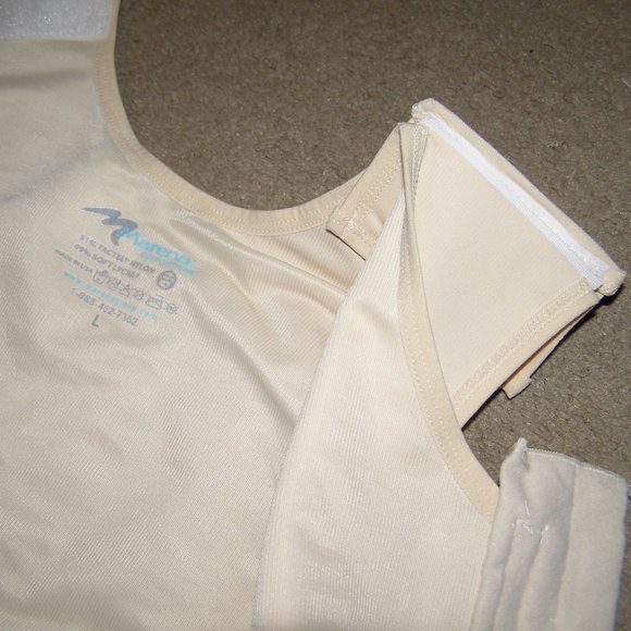 NEW size L 8-10 Beige Marena Recovery Sleeveless Vest w/Zipper front - Picture 9 of 13